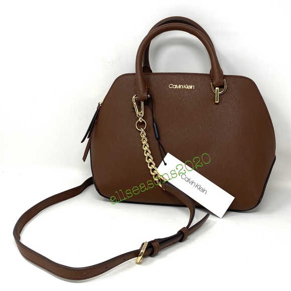 Calvin Klein Handbags - Calvin Klein Hayden Triple Companent Sathel Brown